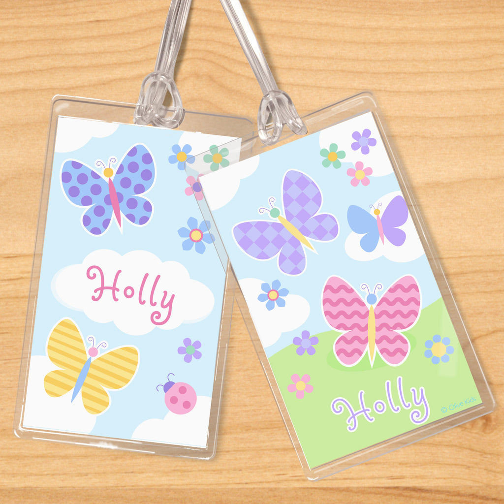 Butterfly Garden Personalized Kids Name Tag Set by Olive Kids
