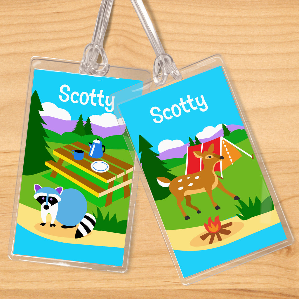 Camping Trip Personalized Kids Name Tag Set by Olive Kids