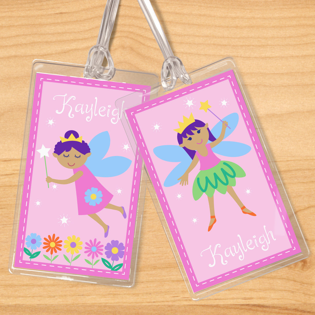 Fairy Princess (Dark Skin) Personalized Kids Name Tag Set by Olive Kids