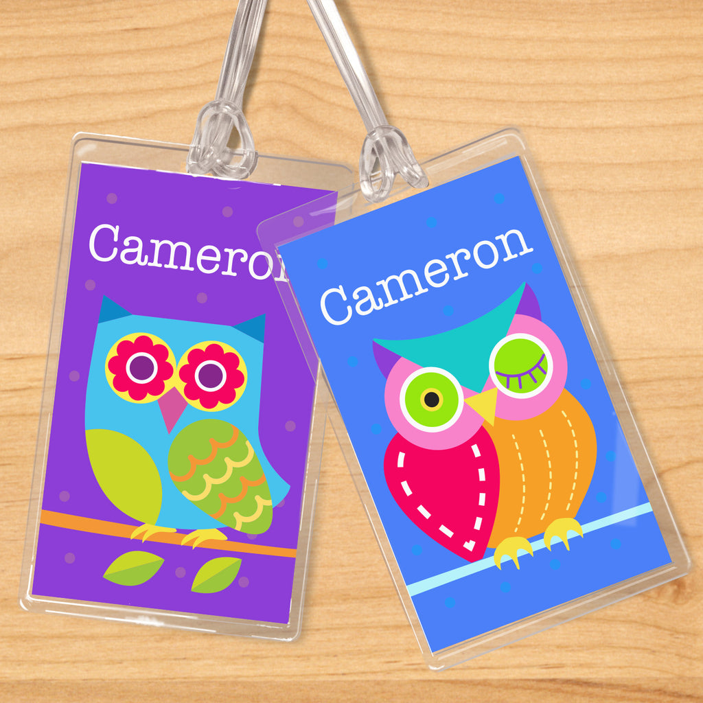 Owls Personalized Kids Name Tag Set by Olive Kids