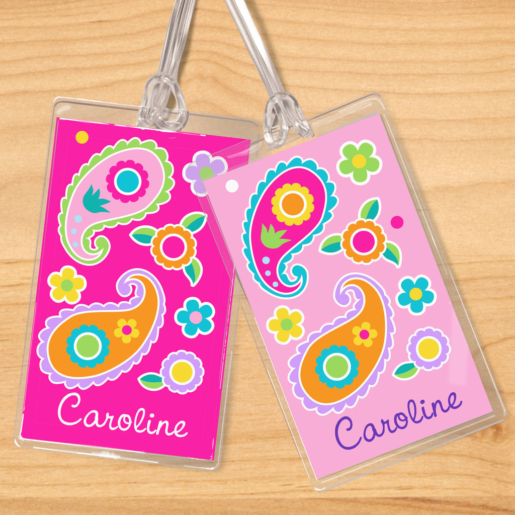 Paisley Dreams Personalized Kids Name Tag Set by Olive Kids