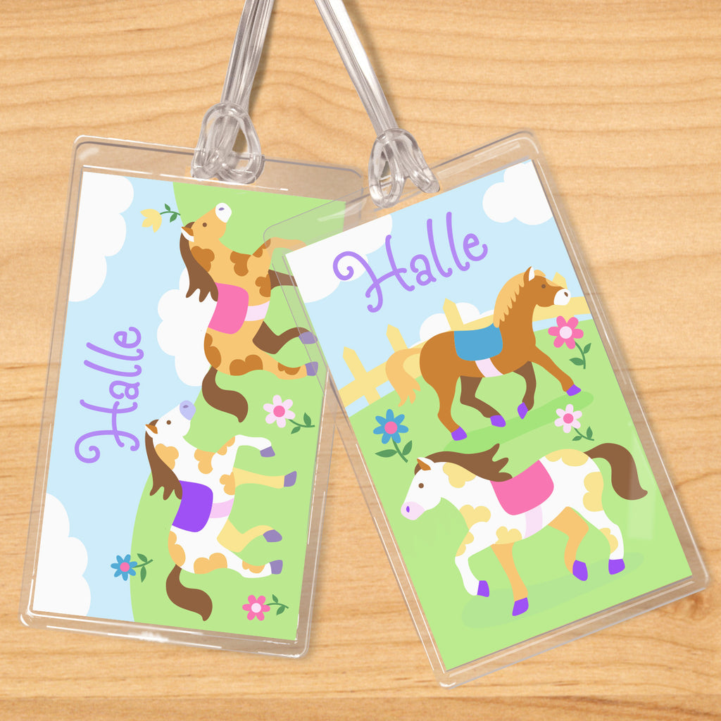 Patchwork Ponies Personalized Kids Name Tag Set by Olive Kids