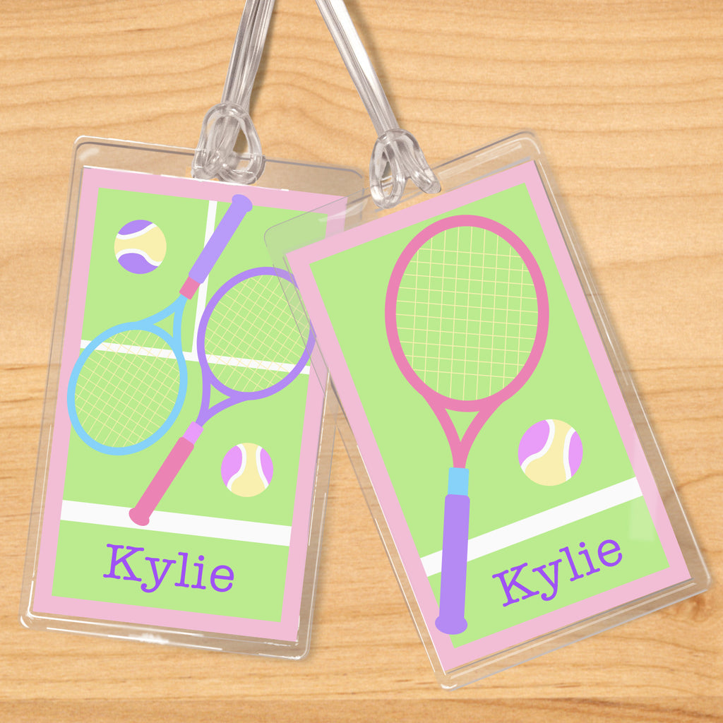 Tennis Girls Personalized Kids Name Tag Set by Olive Kids