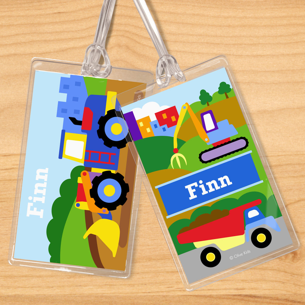 Under Construction Personalized Kids Name Tag Set by Olive Kids