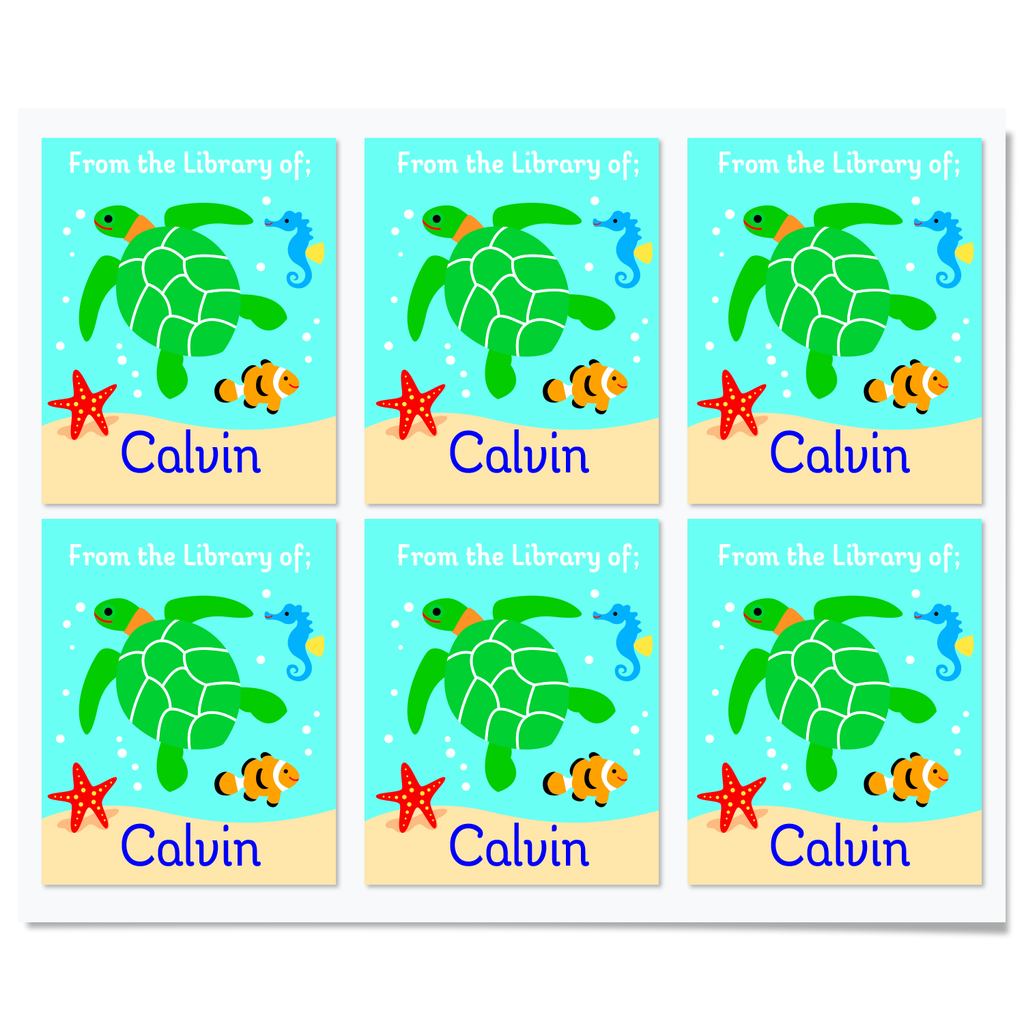 Ocean Personalized Bookplates