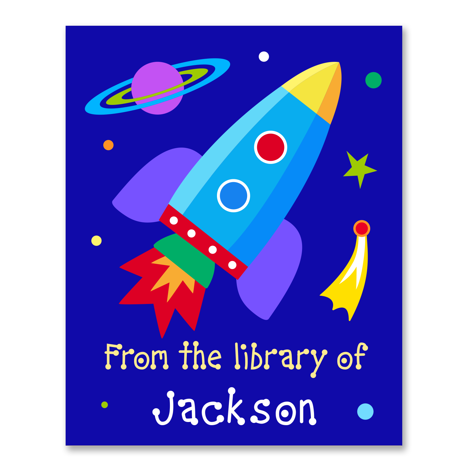 Outer Space Personalized Bookplates
