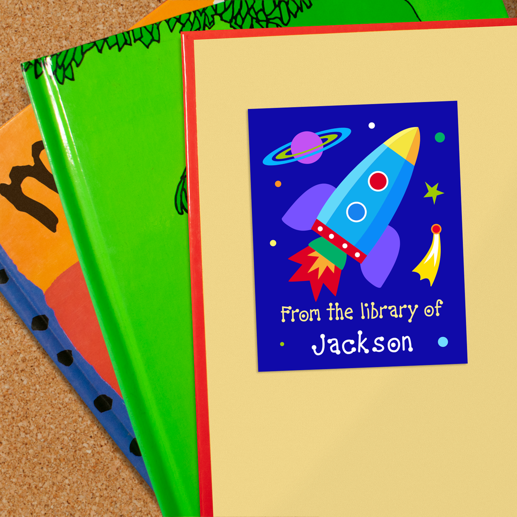 Outer Space Personalized Bookplates Art Appeel