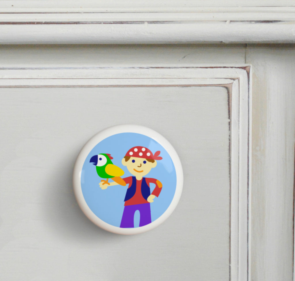 Pirate - Pirates Small Ceramics Kids Drawer Knob by Olive Kids from Art Appeel