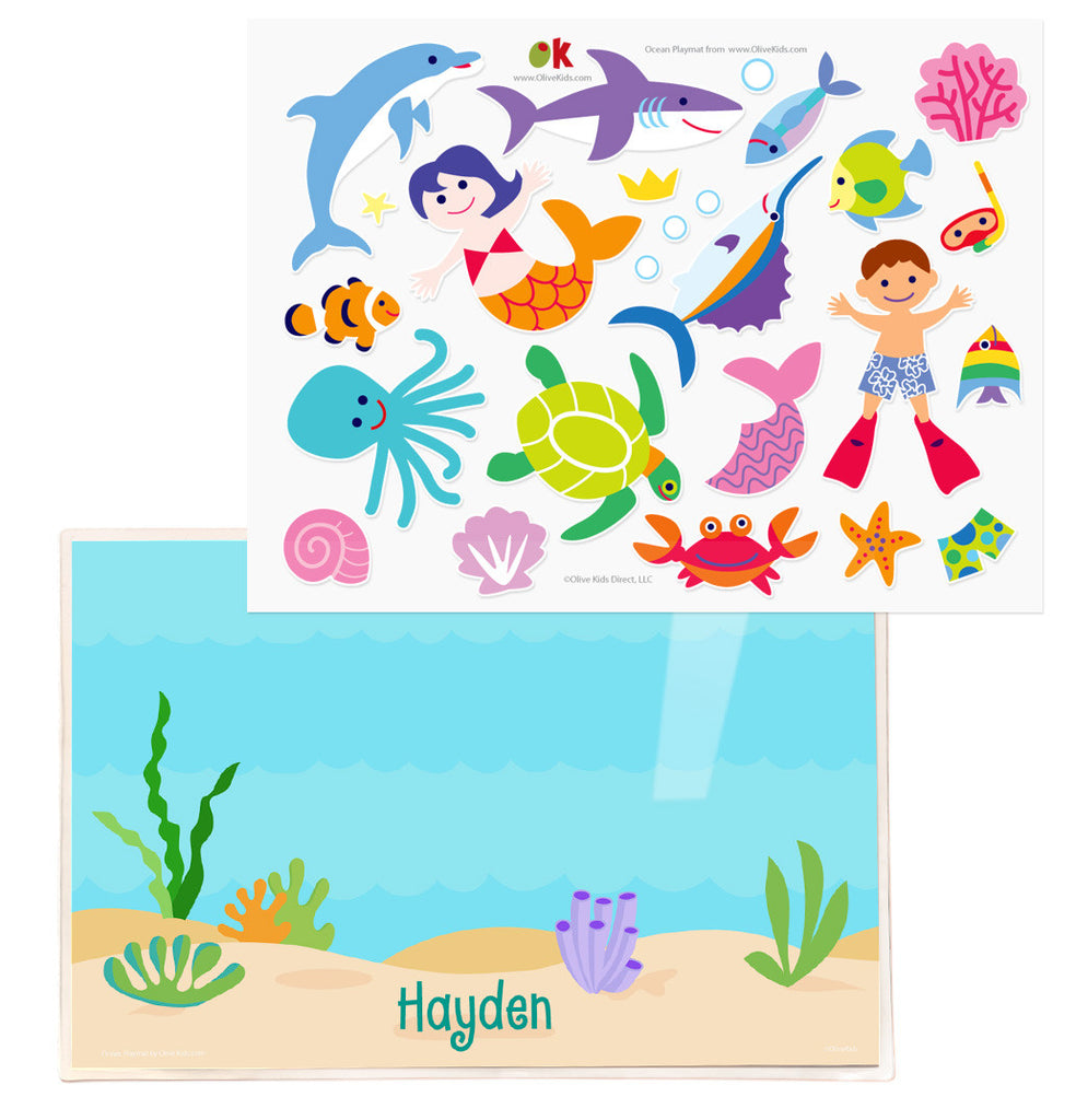 Ocean Personalized Kids Playmat