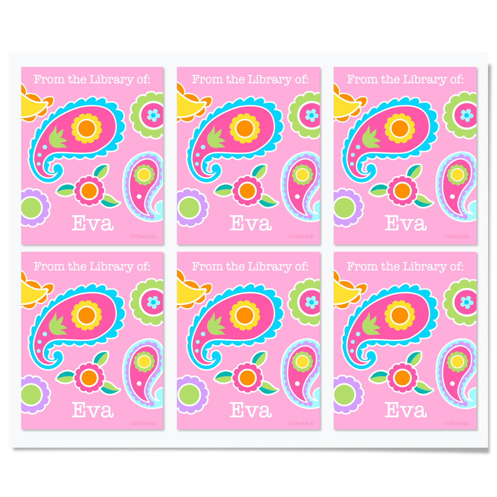 Paisley Personalized Bookplates