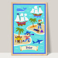 Pirates Personalized Kids Art Print