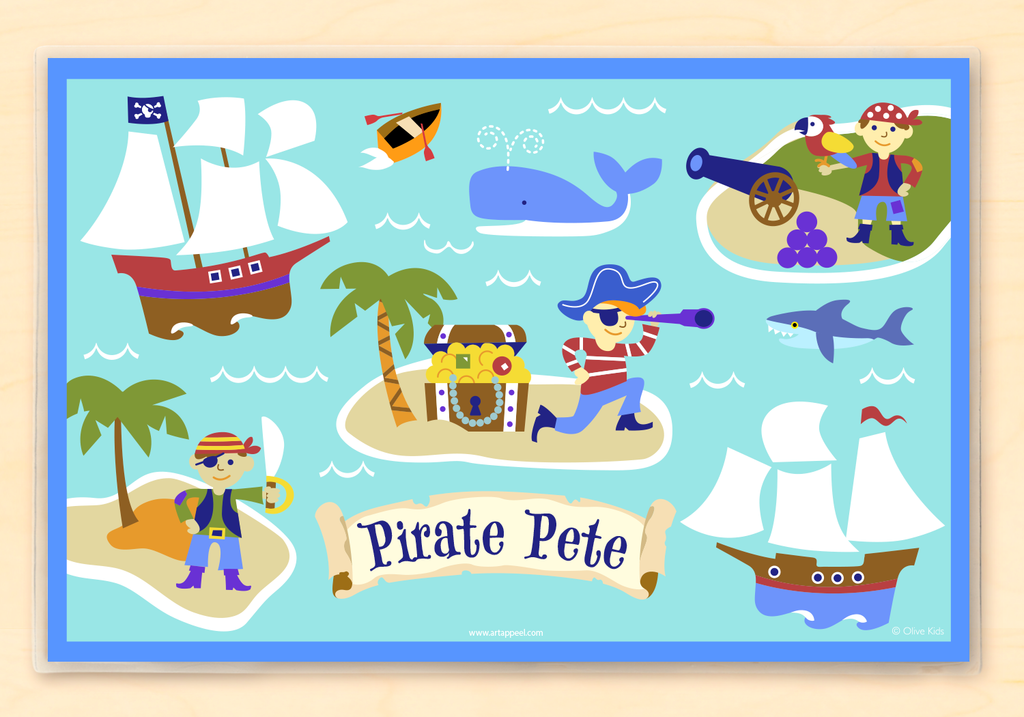 Pirates Personalized Kids Placemat by Olive Kids
