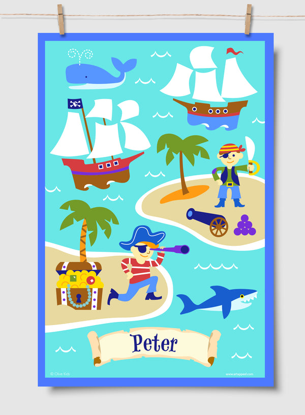 Pirates Personalized Art Print