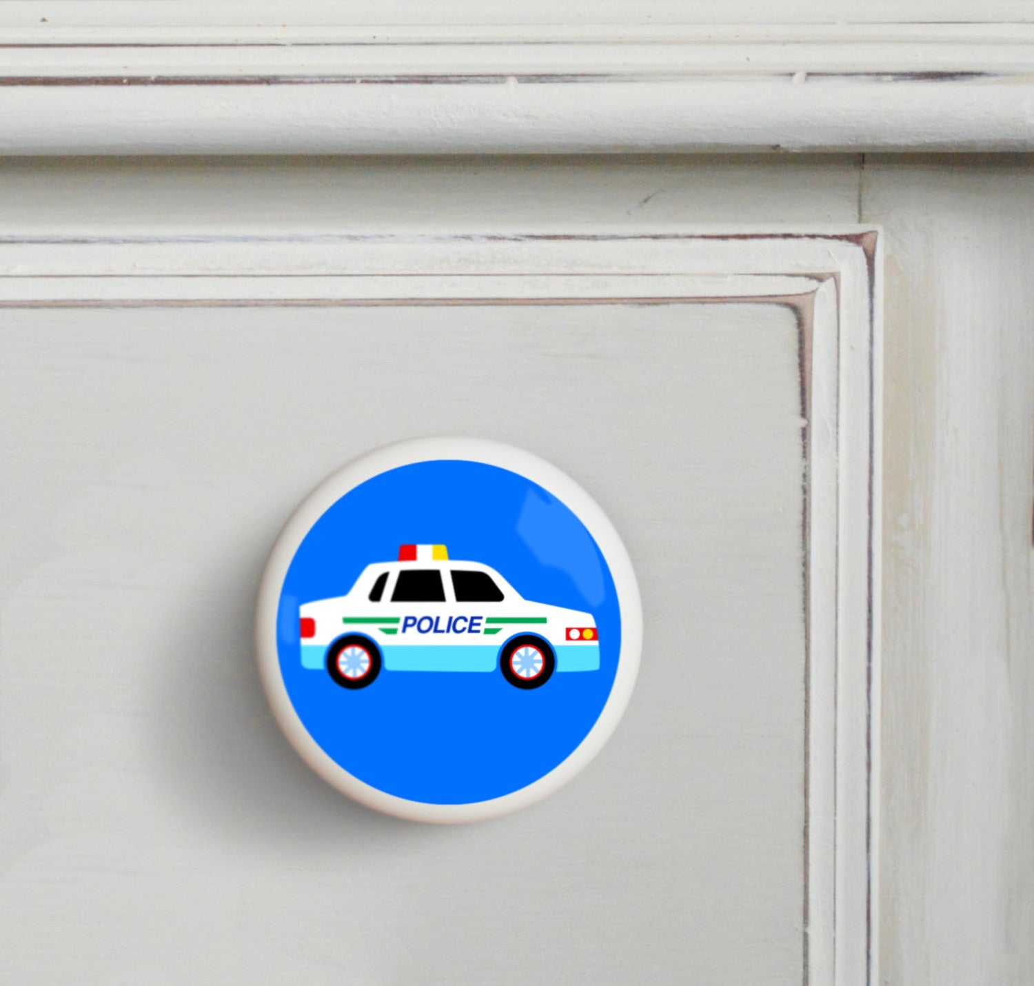 Police car kids drawer knob
