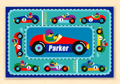 Vroom Personalized Kids Placemat by Olive Kids