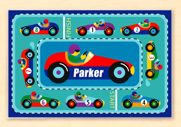 Vroom Personalized Kids Placemat by Olive Kids