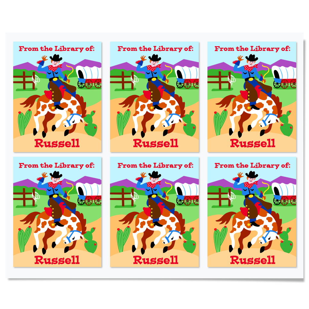 Cowboy Personalized Bookplates