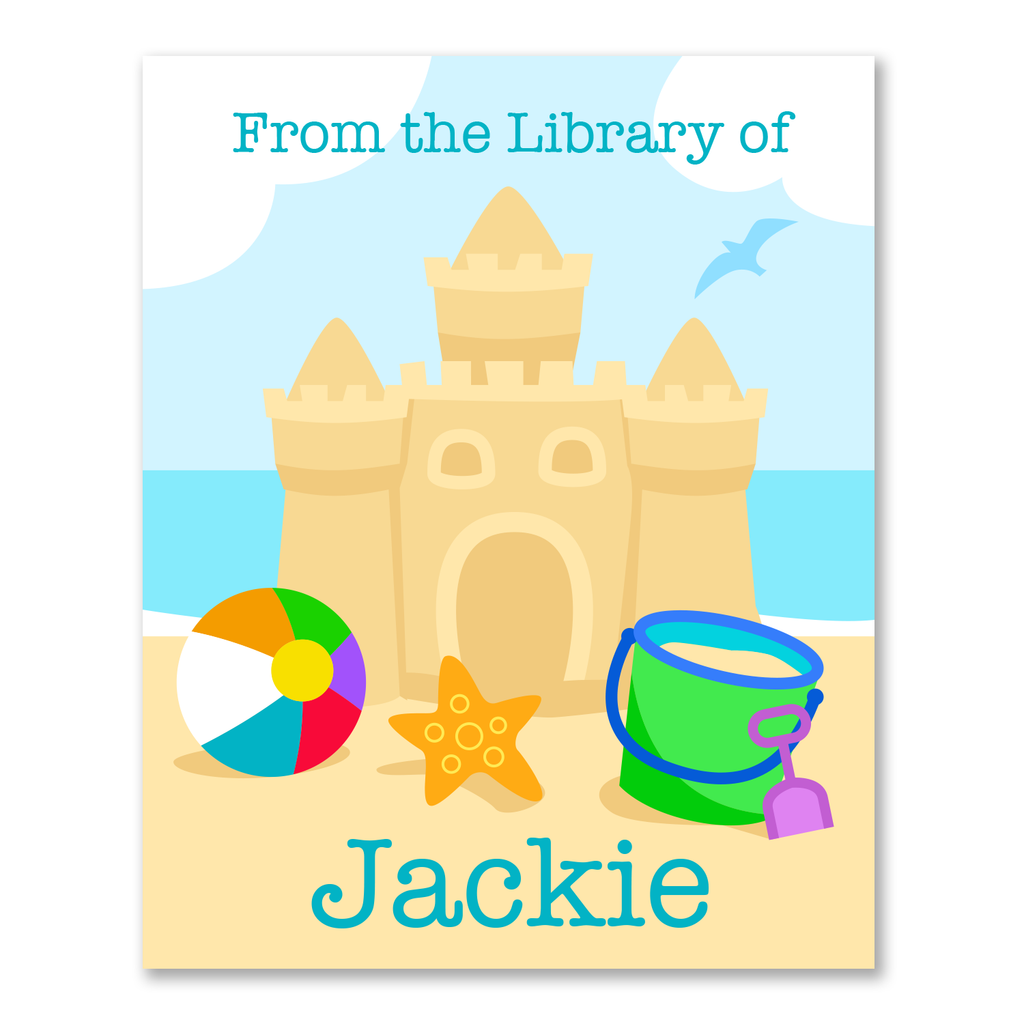 Summer Beach Personalized Bookplates