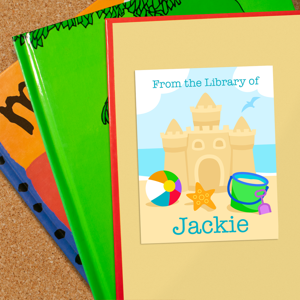 Summer Beach Personalized Bookplates