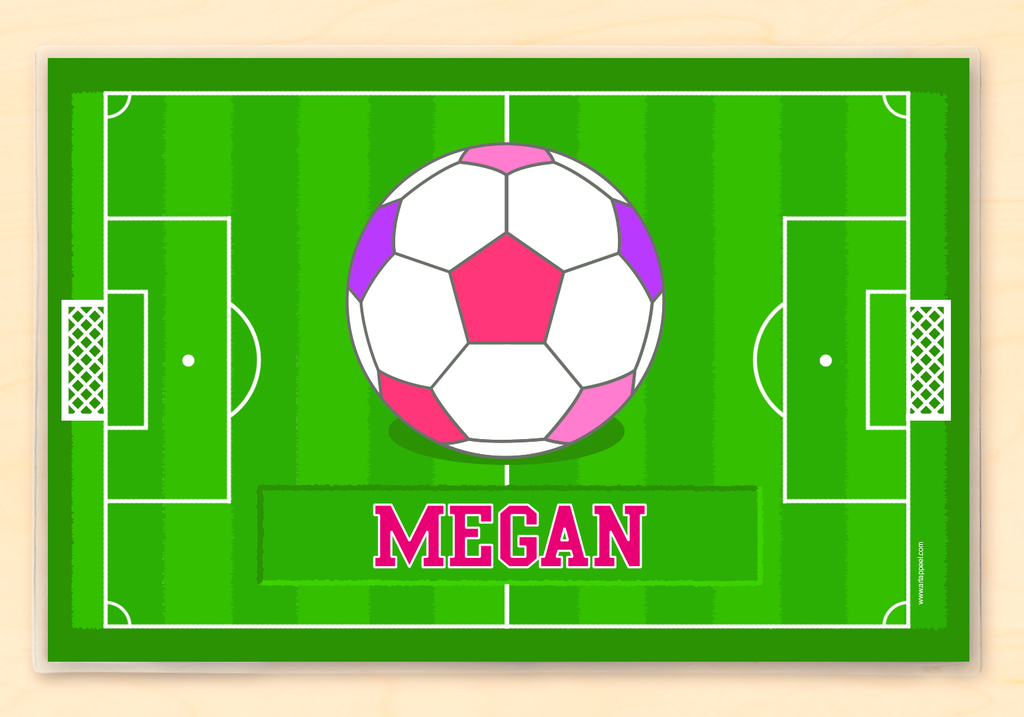 Girls Soccer Ball Personalized Placemat
