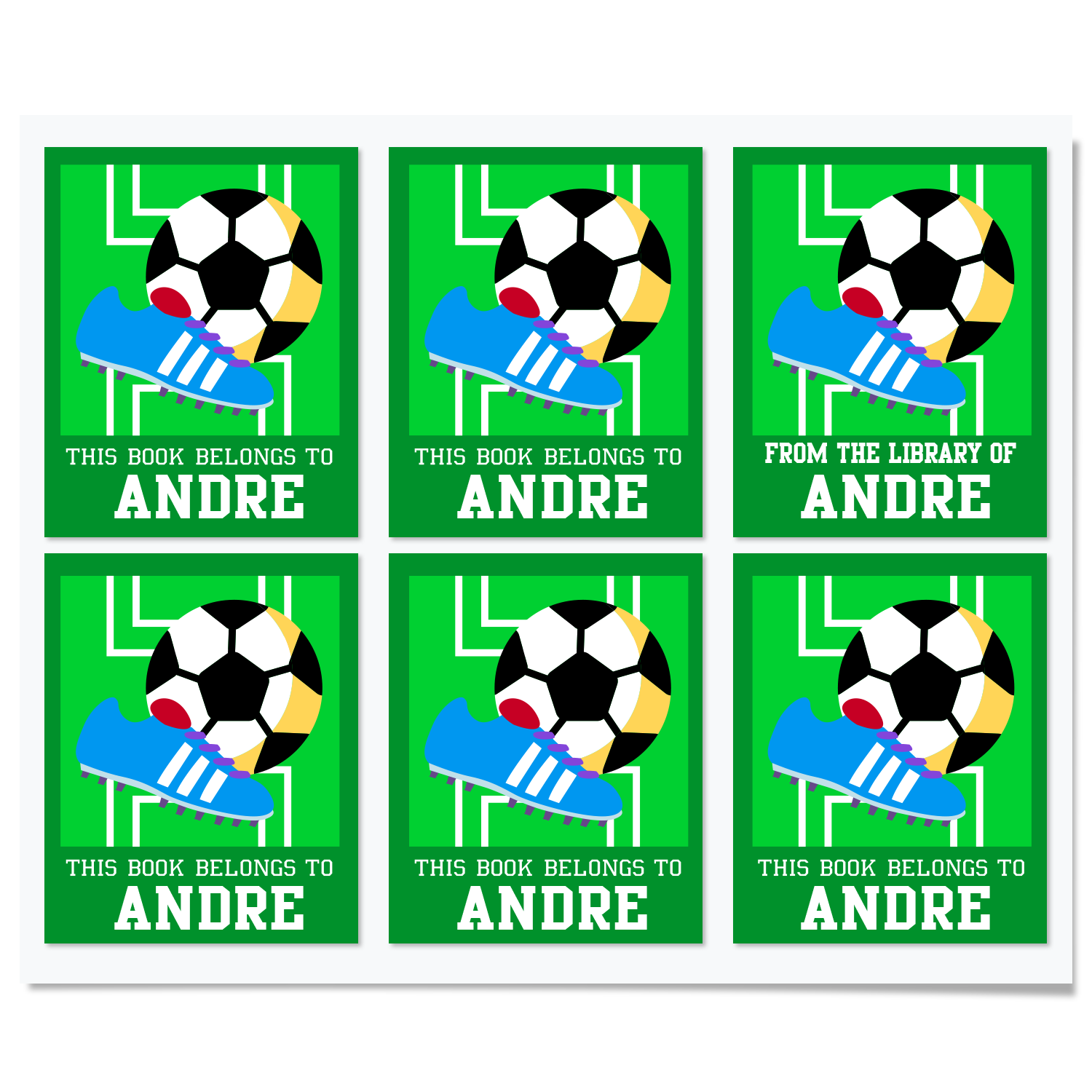 Soccer Personalized Bookplates