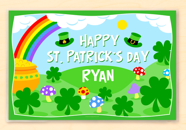 St. Patrick's Day Personalized Kids Placemat