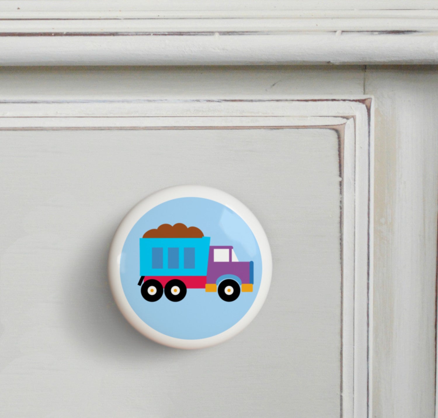 Dumptruck kids drawer knob