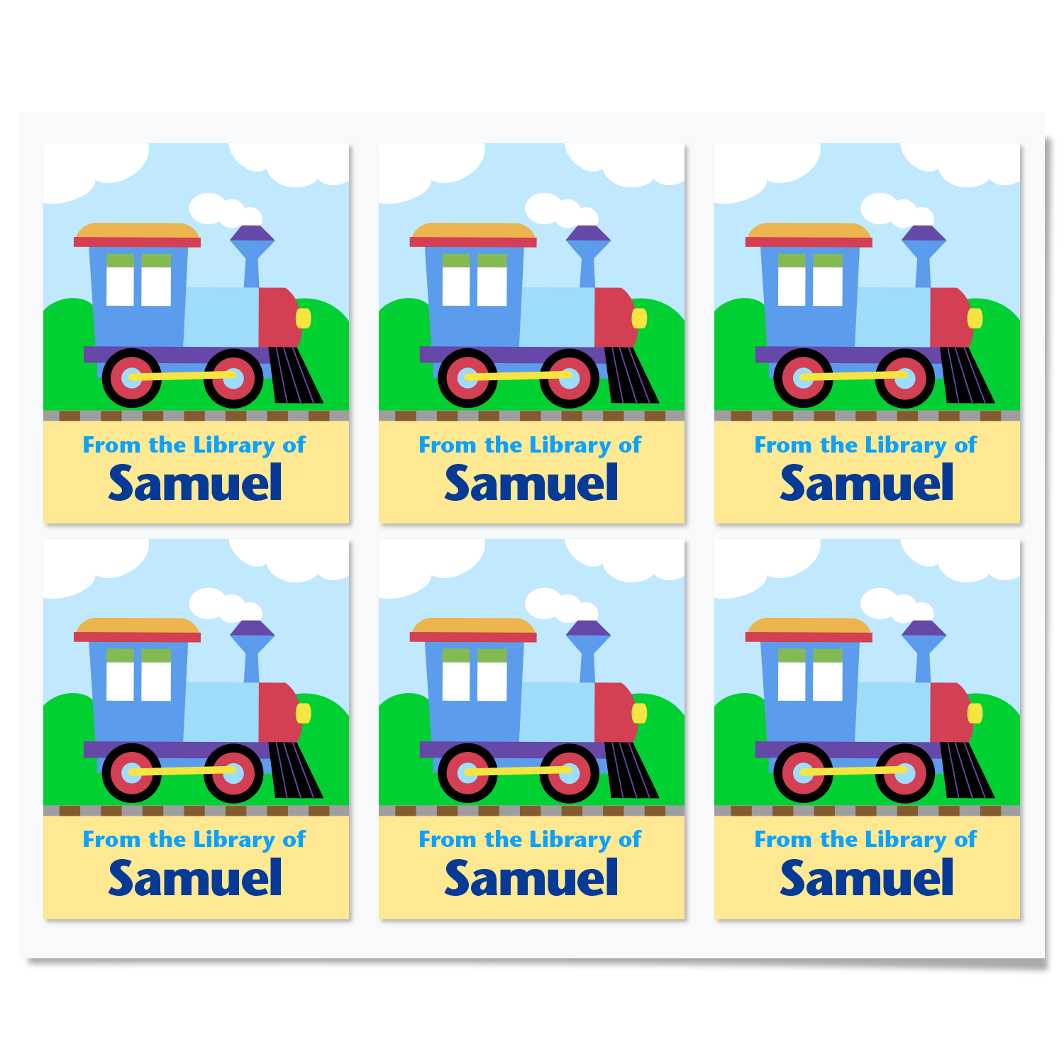 Train Personalized Bookplates