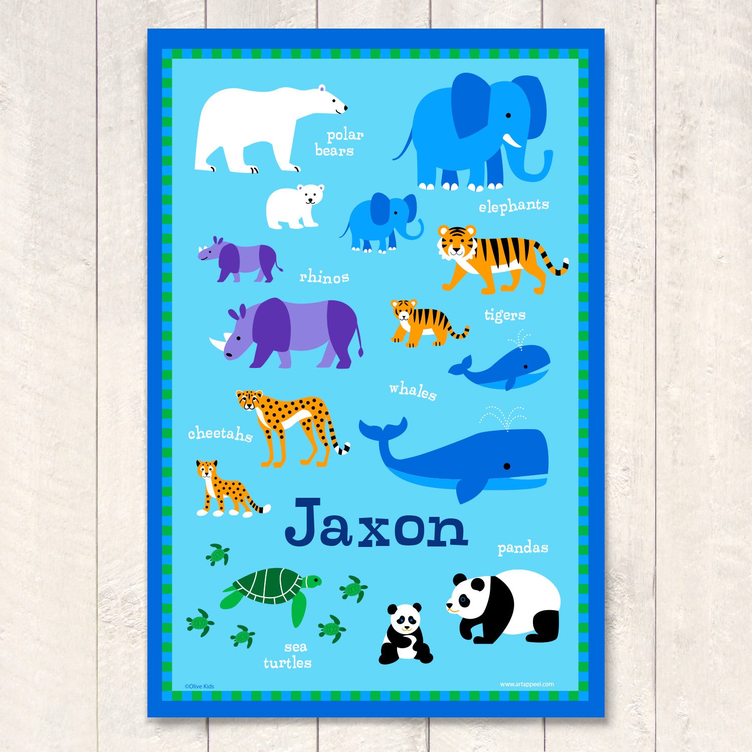 Endangered Animals Personalized Art Print