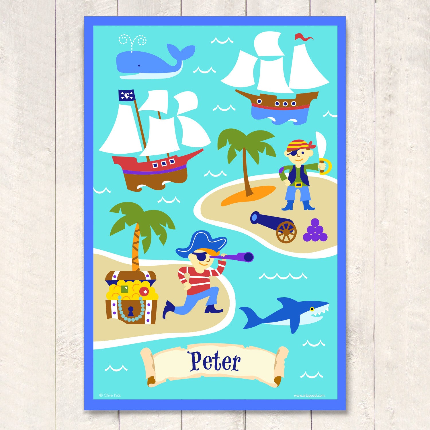 Pirates Personalized Art Print