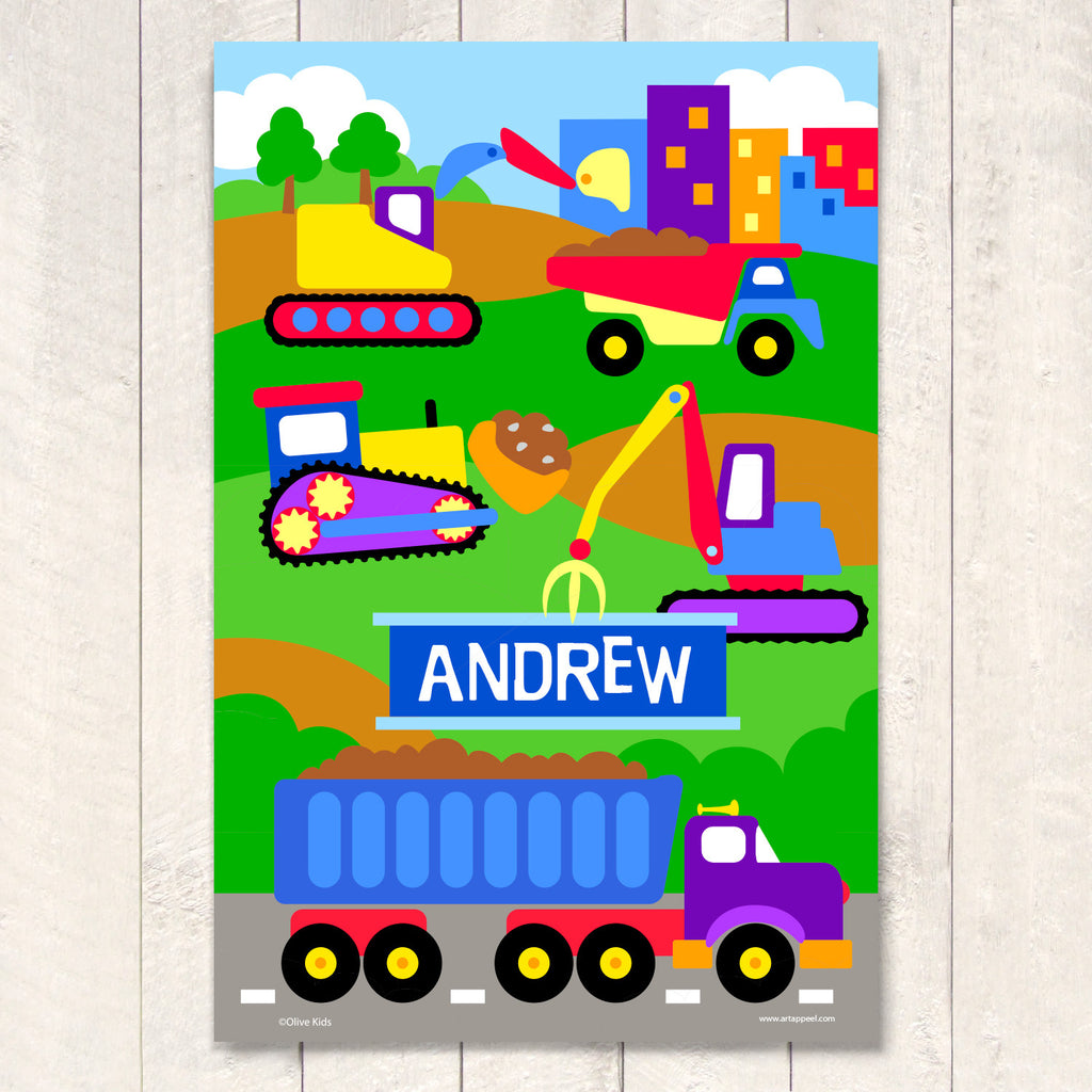 Under Construction Personalized Art Print