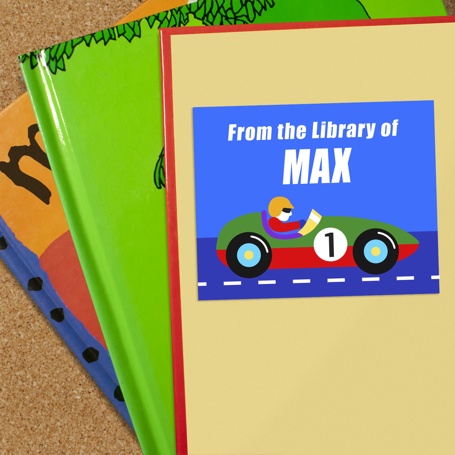 Race Car Vroom Personalized Bookplates