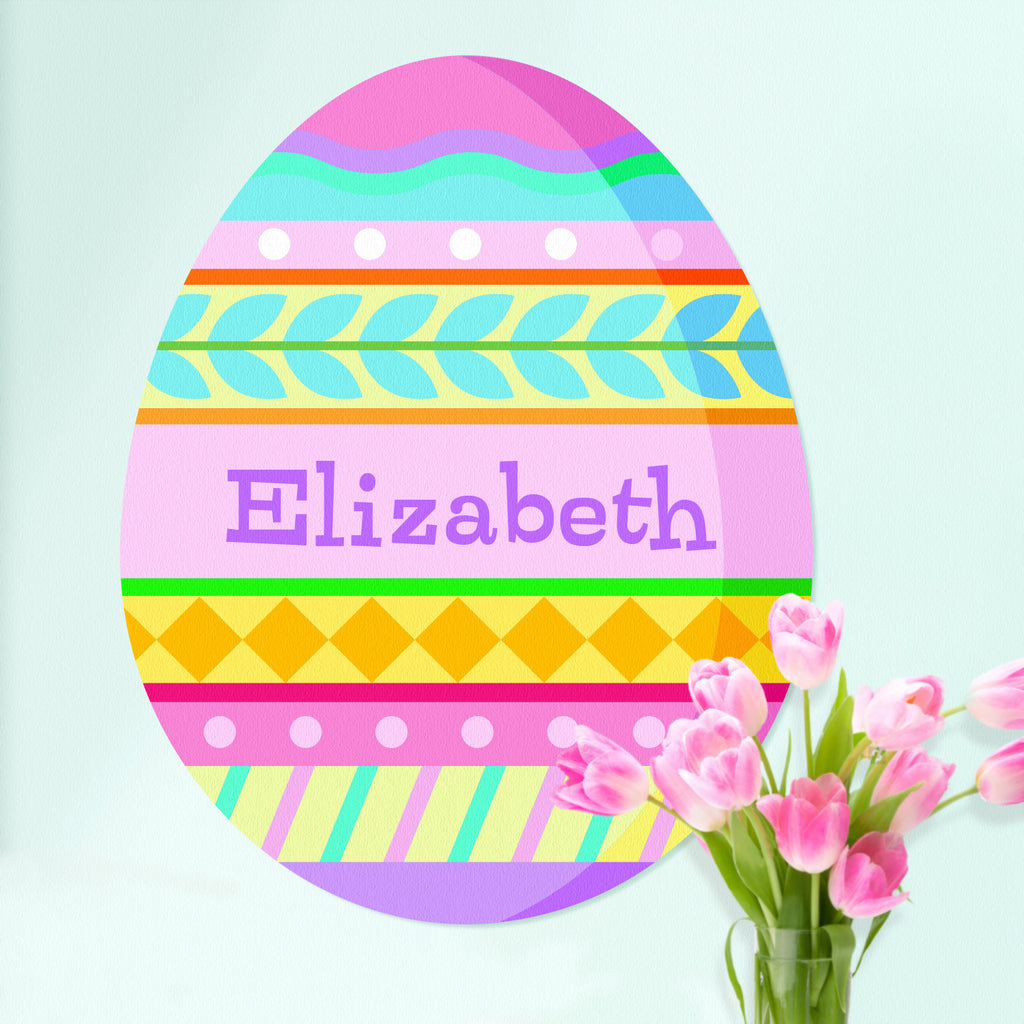 Personalized 18" Pink Easter Egg Decal