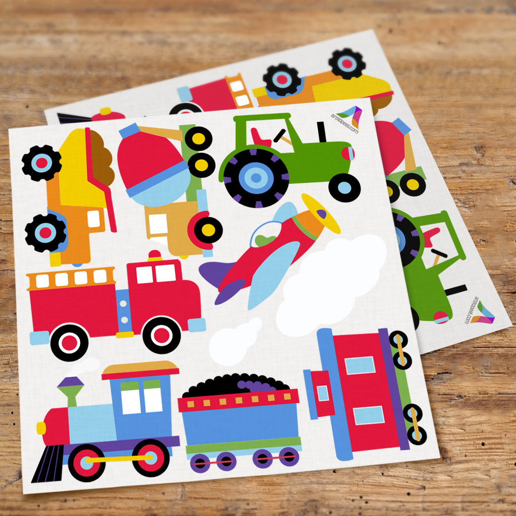 Trains, Planes & Trucks Peel & Stick Wall Decal Cutouts by Olive Kids
